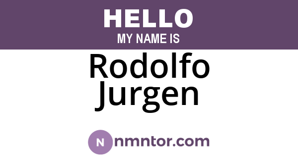Rodolfo Jurgen