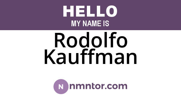 Rodolfo Kauffman
