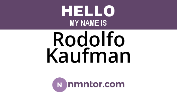 Rodolfo Kaufman