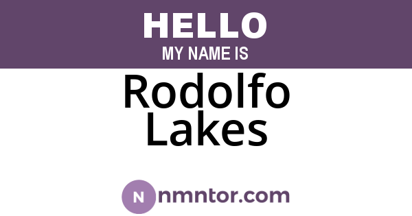 Rodolfo Lakes