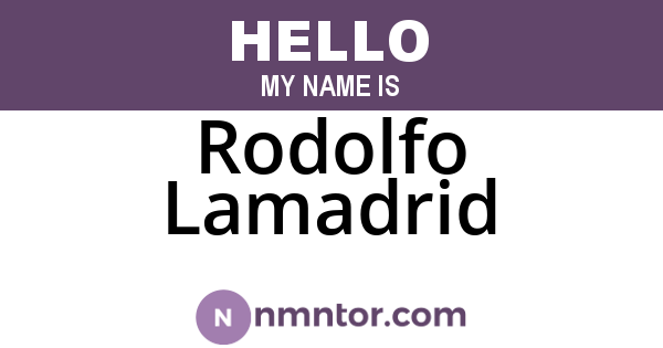 Rodolfo Lamadrid