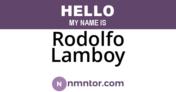 Rodolfo Lamboy
