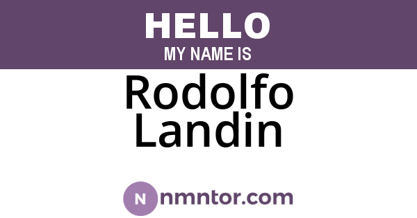 Rodolfo Landin