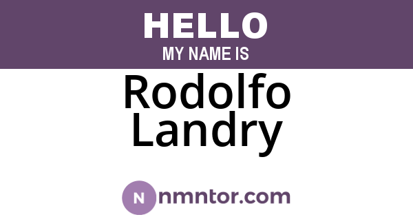 Rodolfo Landry