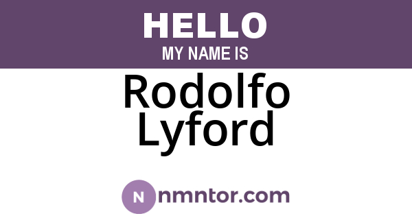 Rodolfo Lyford