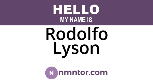 Rodolfo Lyson
