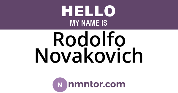 Rodolfo Novakovich