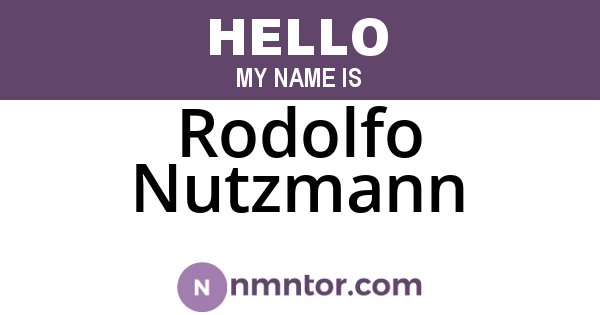 Rodolfo Nutzmann
