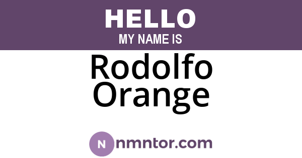 Rodolfo Orange