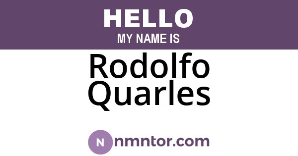 Rodolfo Quarles