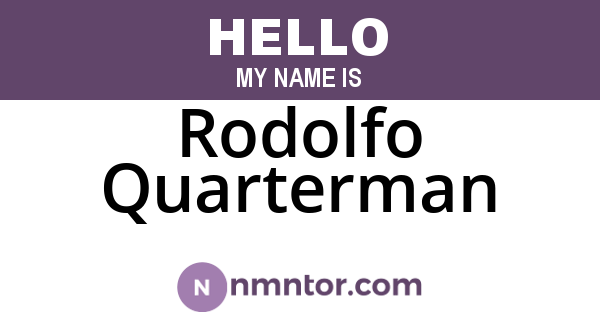 Rodolfo Quarterman