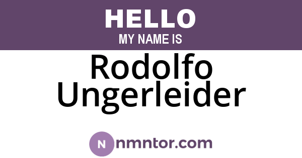 Rodolfo Ungerleider