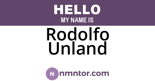 Rodolfo Unland