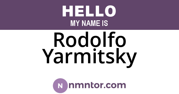 Rodolfo Yarmitsky