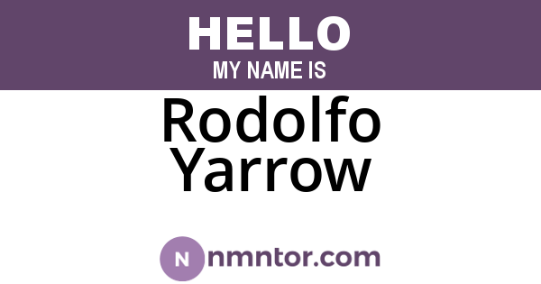 Rodolfo Yarrow
