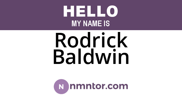 Rodrick Baldwin