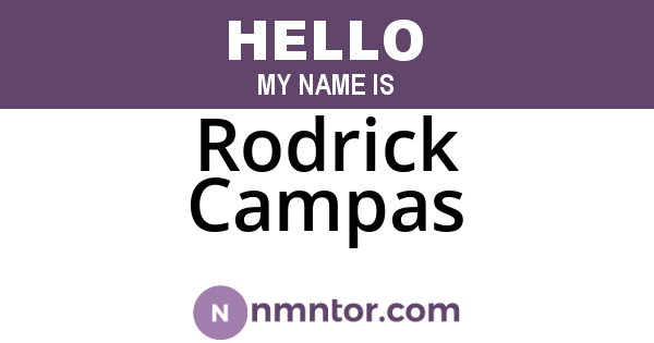 Rodrick Campas