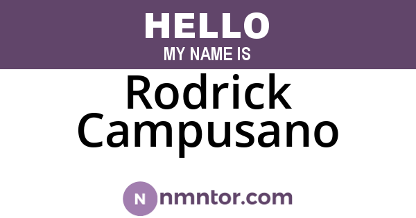 Rodrick Campusano