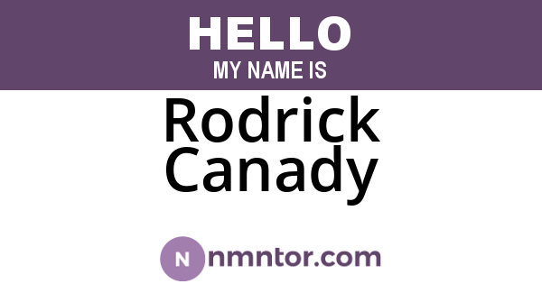 Rodrick Canady