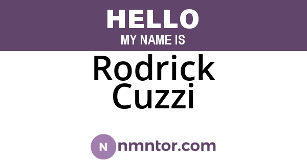 Rodrick Cuzzi