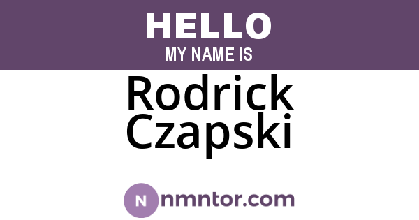 Rodrick Czapski
