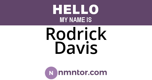 Rodrick Davis