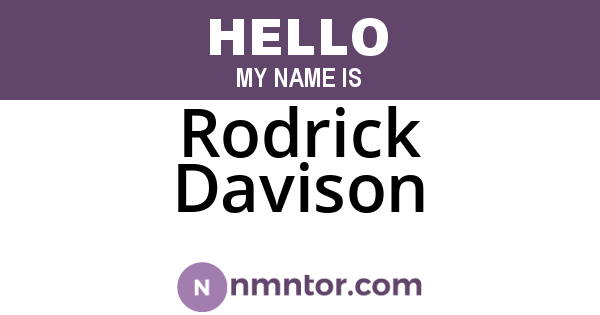 Rodrick Davison