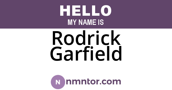 Rodrick Garfield