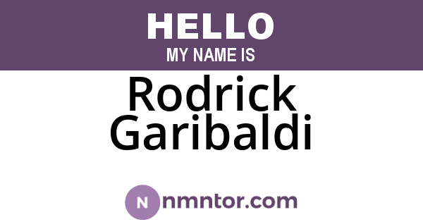 Rodrick Garibaldi