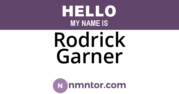 Rodrick Garner