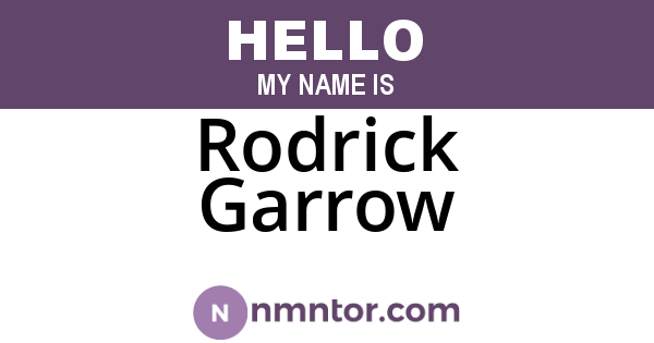 Rodrick Garrow