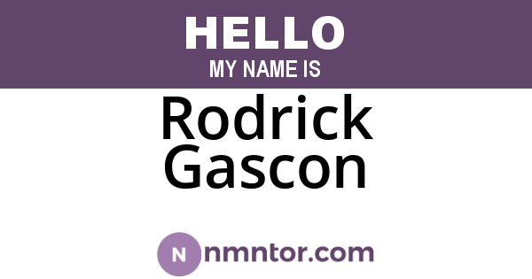Rodrick Gascon