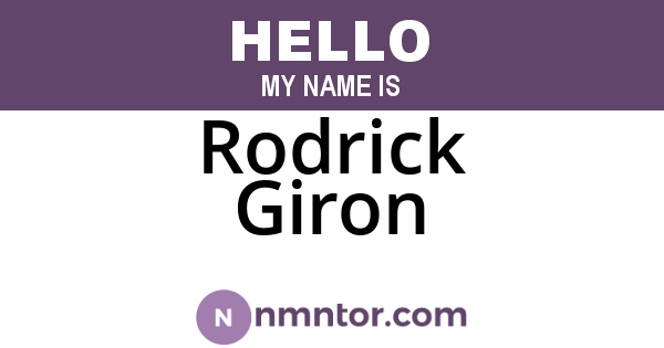 Rodrick Giron