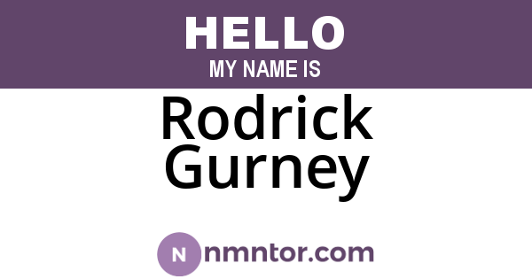 Rodrick Gurney