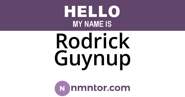 Rodrick Guynup