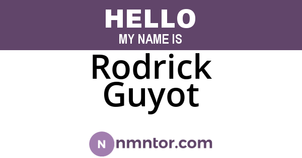 Rodrick Guyot