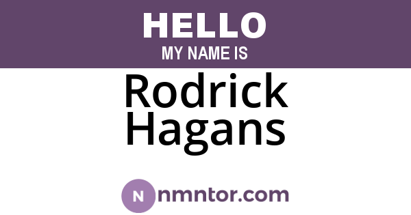Rodrick Hagans