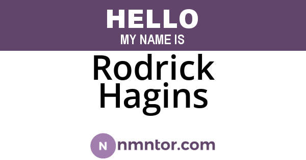 Rodrick Hagins
