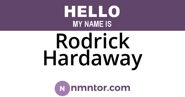 Rodrick Hardaway