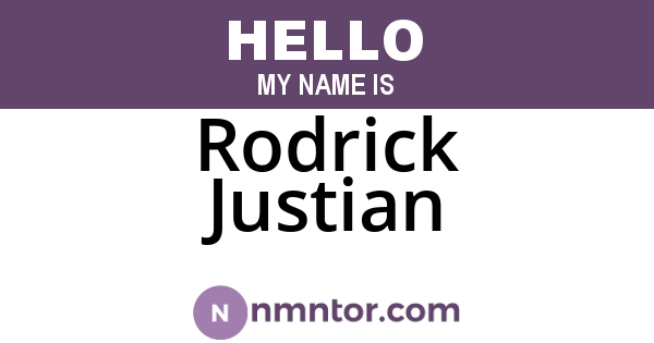 Rodrick Justian
