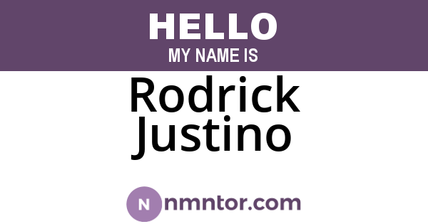 Rodrick Justino