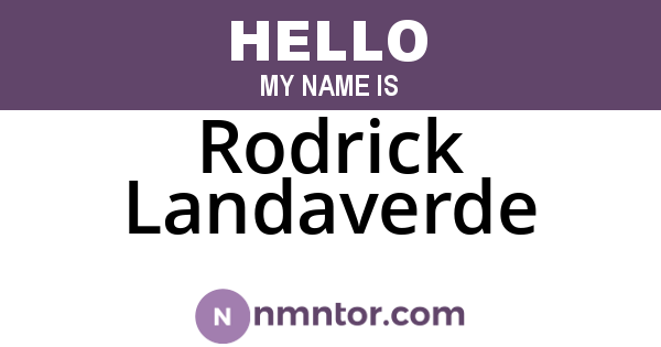 Rodrick Landaverde