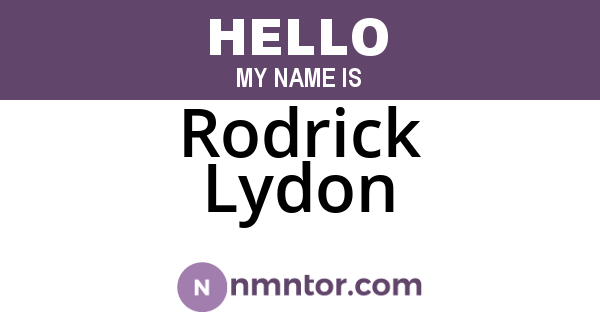 Rodrick Lydon