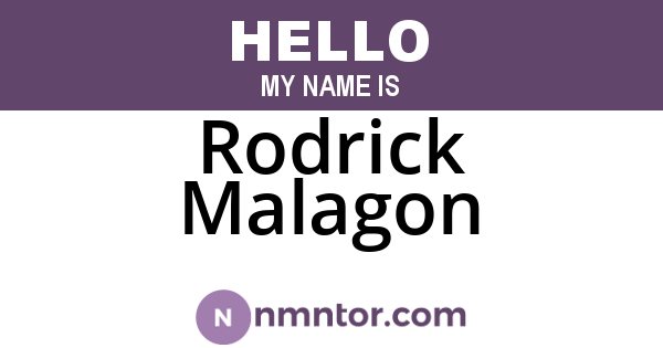 Rodrick Malagon