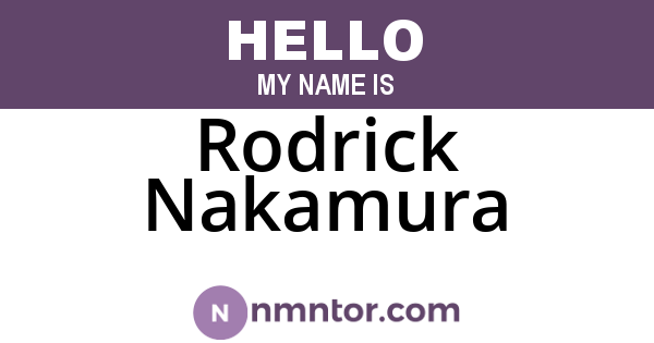 Rodrick Nakamura