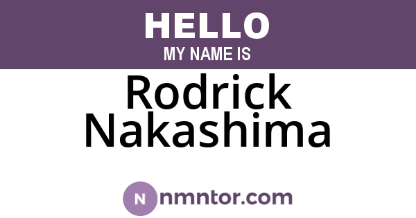 Rodrick Nakashima