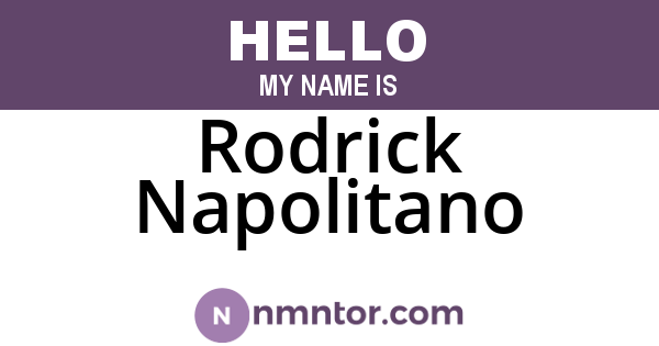 Rodrick Napolitano
