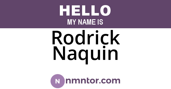 Rodrick Naquin
