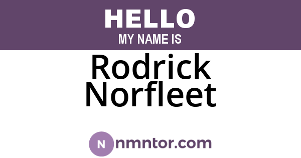 Rodrick Norfleet