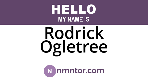 Rodrick Ogletree